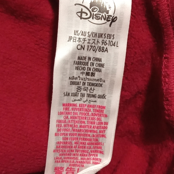 Disneyland Mickey Mouse Red Pullover Hoodie Sweatshirt Unisex Size Small - Picture 4 of 7